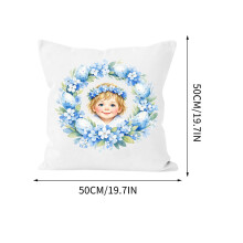 Easter Character Soft Throw Pillow for Family Decor, Comfortable Large Seat Cushion Gift Idea, Festive Home Essential, Size 19.7x19.7 Inches