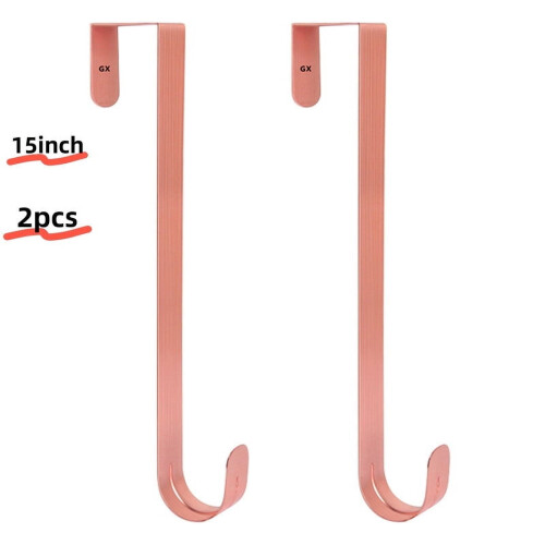Suporte de metal para guirlanda de porta, 38 cm (15 polegadas), pacote com 2 unidades.