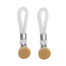 2-Pack Hanging Tea Towel Clips with Ropes & Loops – Compatible with Kitchen, Bathroom, Cupboard Towels
