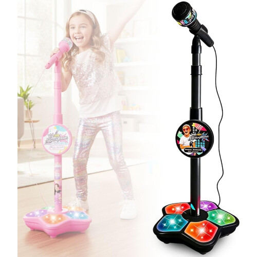 Star Microphone with Stand – Portable Karaoke Speaker,