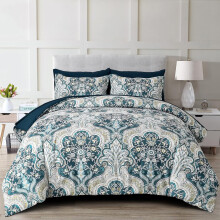 Boho-Paisley-Bettwäscheset aus Mikrofaser, 7-teilig