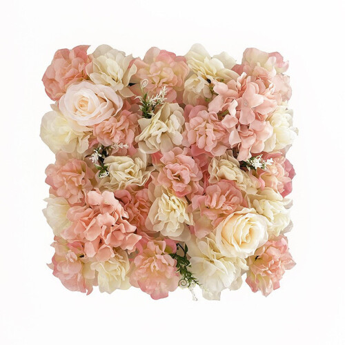 Fondo de pared de flores artificiales Panel de rosas de seda 1.15 pies