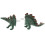 Dinosaurier-Maiskolbenhalter, wiederverwendbar, 2er-Pack 2
