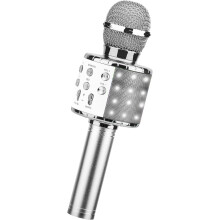 Bluetooth Karaoke Microphone, 4 in 1 Portable Wireless Microphone for Music, Echo Function, Compatible with Android, PC