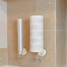 Plastic keukenrolhouder met zuignap – 32,4 cm