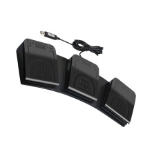 Controlador de pie ergonómico triple USB con teclas personalizables