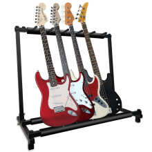 Guitar Rack 5 Slot Multi Guitar Stand Five Display Floor Stand Safe Storage Foldable Portable for Electric Acoustic Flying V Guitars - GRack 5N1