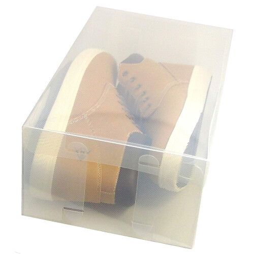 Creative Clear Shoes Storage Box Stackable Rectangle Shoes Organizer Box for Closet Hard Plastic Shoe Boxes Shoe Hol 1