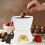 Chocolate Fondue Set Ceramic Pot for 4 People 3