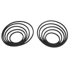 10 pièces d'anneaux de nourrissage pour poissons EVA noir, 5 tailles, 8-20 cm