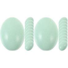 20Pièces Œufs Simulés En Bois Polished Vert, Décor DIY Et Décorations