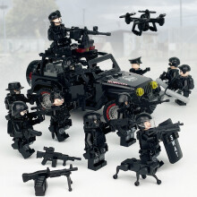 (Style F) Police Black Vehicle Building Blocks With 100200 Pieces For And Gift Play