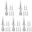 30Pcs Outdoor Silver Iron Fence Post Caps Decorative Railing Covers 1