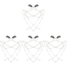 8Pcs Silver Metal Hair Chains Stylish Hair Jewelry for Girls and Women