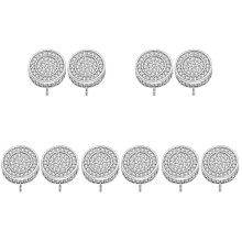 5Paires D'oreilles Argenté Design Moderne