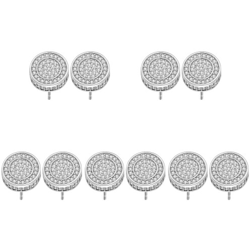5Paires D'oreilles Argenté Design Moderne