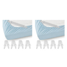 2Pcs Fitted Sheet Holders White Nylon Straps for Secure Bedding