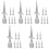 30Pcs Outdoor Silver Iron Fence Post Caps Decorative Railing Covers 5