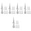 30Pcs Outdoor Silver Iron Fence Post Caps Decorative Railing Covers 6
