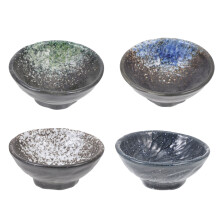 8Pcs Assorted Color Ceramic Seasoning Plates for Home Dipping Sauces