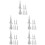 30Pcs Outdoor Silver Iron Fence Post Caps Decorative Railing Covers 8