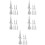 30Pcs Outdoor Silver Iron Fence Post Caps Decorative Railing Covers 9