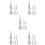 30Pcs Outdoor Silver Iron Fence Post Caps Decorative Railing Covers 10