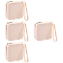 4Pcs Portable Blue Silicone Period Pouches Feminine Tampon Holder Bags