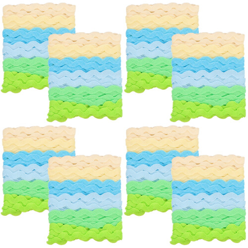 8Pièces Galon Ondulé Multicolore Pour Accessoires Couture DIY Durable