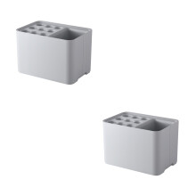 2Pcs Nordic Style Grey Umbrella Holder Ps Wall-Mounted Storage Rack