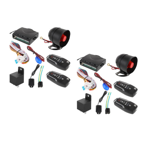 2Sets Car Alarm Security Kit with Remote Start Assorted Color for Auto