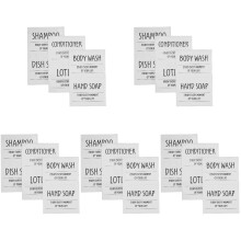 White PVC Shampoo Bottle Labels Waterproof for Home Organization