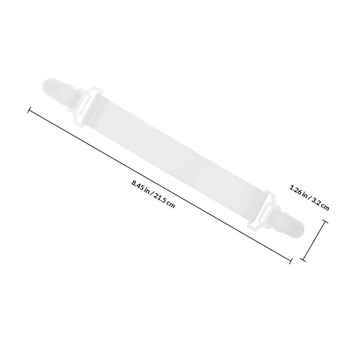 2Pcs Fitted Sheet Holders White Nylon Straps for Secure Bedding 2