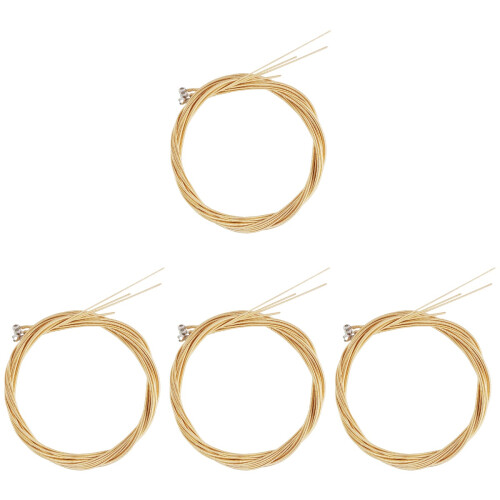 4Sets High-Class Golden Bass String Set Durable Replacement Bass Parts 1