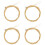 4Sets High-Class Golden Bass String Set Durable Replacement Bass Parts 5