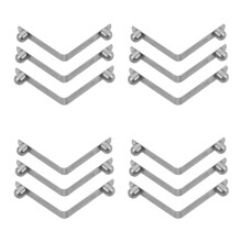 12Pcs Silver Walking Cane Holder Clip with Spring Clamp for Crutch Use