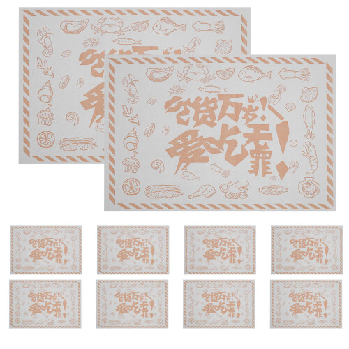 500Pcs Light Brown Greaseproof Kraft Paper for Baking