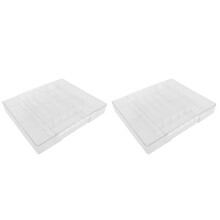 2Pcs Acrylic Expandable Flatware Organizer Tray for Kitchen Drawer