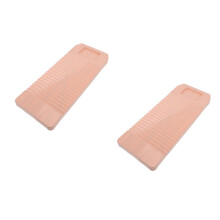 2Pcs Durable Plastic Washboard Pink with Wavy Surface for Home Laundry