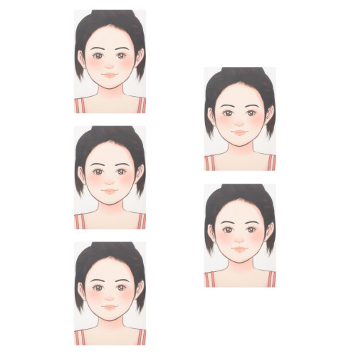 5Pcs Portable Washable Face Paint Practice Board for Home
