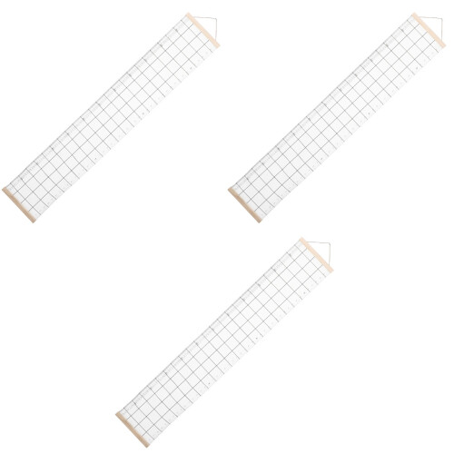 3Pcs Durable White Wood & Height Chart for Wall Decor 2
