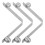 12Pcs Silver Walking Cane Holder Clip with Spring Clamp for Crutch Use 3