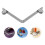 12Pcs Silver Walking Cane Holder Clip with Spring Clamp for Crutch Use 10