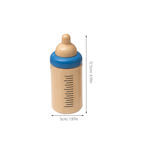 2Sets Assorted Wooden Bottle Feeding Set for Toddlers Educational Play 2