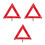 6Pcs Red ABS Foldable Car Stop Sign Reflective Tripod Roadside Kit 4