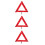 6Pcs Red ABS Foldable Car Stop Sign Reflective Tripod Roadside Kit 6