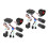 2Sets Car Alarm Security Kit with Remote Start Assorted Color for Auto 5