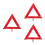 6Pcs Red ABS Foldable Car Stop Sign Reflective Tripod Roadside Kit 8