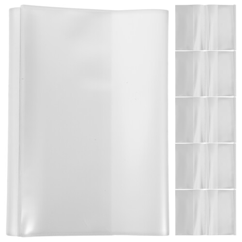 100Pcs Transparent PP Book Covers for Soft and Hardbooks Adjustable 2