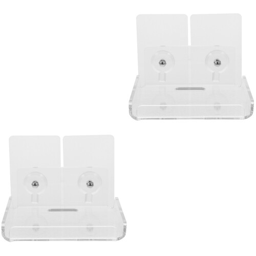2Sets Clear Acrylic Security Camera Stand Wall Mount Floating Shelf 2